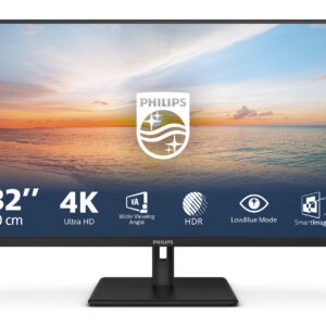 Philips 1000 series 32E1N1800LA/00 computerskærm 80 cm (31.5") 3840 x 2160 pixel 4K Ultra HD LCD Sort