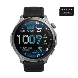 Amazfit Balance 2 XT 3,81 cm (1.5") AMOLED Digital 480 x 480 pixel Berøringsskærm Sort Wi-Fi GPS (satellit)