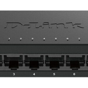 D-Link DGS-108GL Ikke administreret Gigabit Ethernet (10/100/1000) Sort