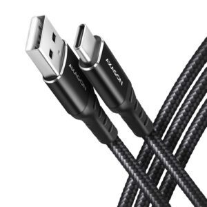 Axagon BUCM-AM10AB USB-kabel USB 2.0 1 m USB A USB C 0,48 Gbit/sek. Sort