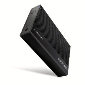 Axagon EE35-GTR USB-C 5Gbps - SATA 6G, 3.5 RIBBED box BLACK - USB Typ C HDD kabinet Sort 3.5"