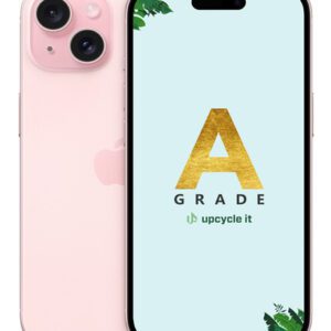 upcycle it Apple iPhone 15 (Refurbished) A 15,5 cm (6.1") Dual SIM iOS 17 5G USB Type-C 128 GB Lyserød Renoveret