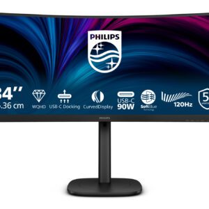Philips 3000 series 34B2U3600C/00 computerskærm 86,4 cm (34") 3440 x 1440 pixel Wide Quad HD LCD Sort