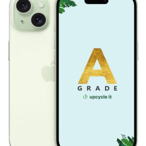 upcycle it Apple iPhone 15 (Refurbished) A 15,5 cm (6.1") Dual SIM iOS 17 5G USB Type-C 128 GB Grøn Renoveret