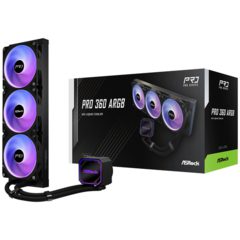 Asrock Pro 360 ARGB kølesystem 1-pack Sort 120 mm