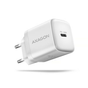 Axagon ACU-PD20W wall charger 1x QC3.0/AFC/FCP/PD type-C 20W white Mobiltelefon, Smartphone, SmartWatch, Tablet, Universel, Ur Hvid Vekselstrøm Hurtig opladning Indendørs