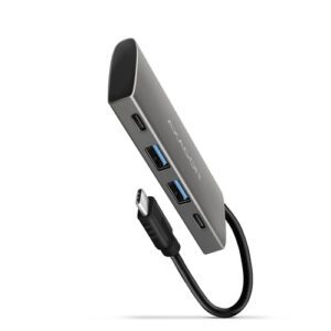 Axagon HMC-4G2 interface hub USB 3.2 Gen 2 (3.1 Gen 2) Type-C 10000 Mbit/s Grå