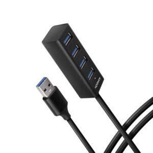 Axagon HUE-M1AL interface hub USB 3.2 Gen 1 (3.1 Gen 1) Type-A 5000 Mbit/s Sort