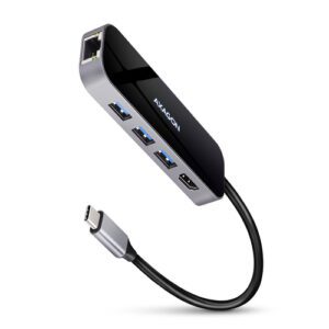 Axagon HMC-6GL dockingstation Ledningsført USB 3.2 Gen 1 (3.1 Gen 1) Type-C Sort, Grå