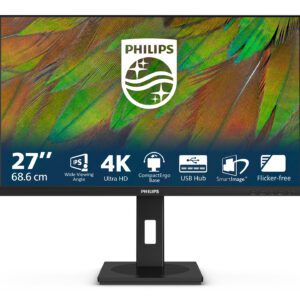 Philips 3000 series 27B1N3800/00 computerskærm 68,6 cm (27") 3840 x 2160 pixel 4K Ultra HD LCD Sort