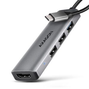 Axagon HMC-H3A dockingstation Ledningsført USB 3.2 Gen 1 (3.1 Gen 1) Type-C Sølv