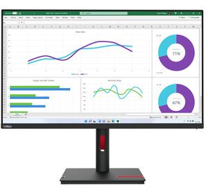 Lenovo ThinkVision T32h-30 computerskærm 80 cm (31.5") 2560 x 1440 pixel Quad HD LED Sort