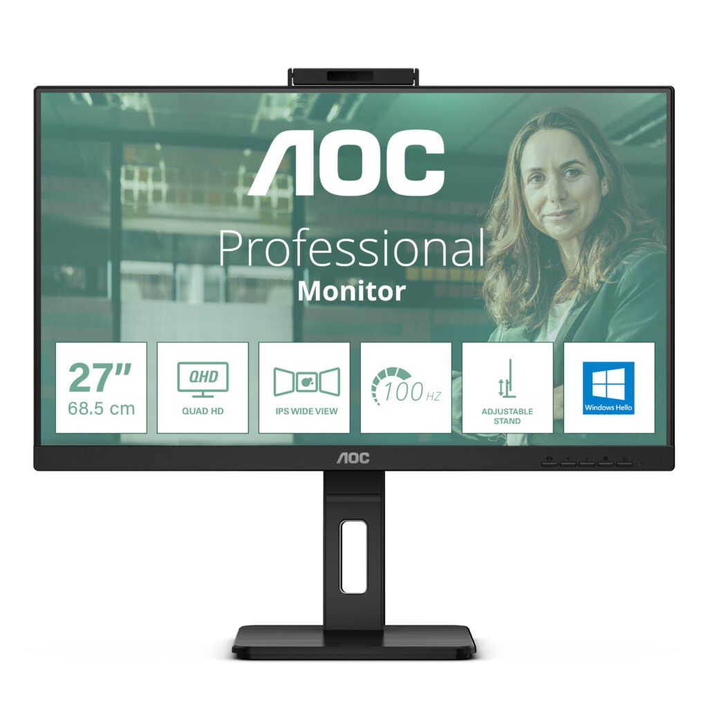 AOC Q27P3CW 27 tommer Quad HD IPS skærm med USB-C 90W