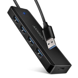 Axagon HUE-C1A interface hub USB 3.2 Gen 1 (3.1 Gen 1) Type-A 5000 Mbit/s Sort