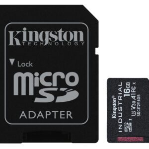 Kingston Technology 16GB microSDHC Industrial C10 A1 pSLC kort + SD-adapter
