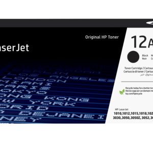 HP Original 12A LaserJet-tonerpatron, sort
