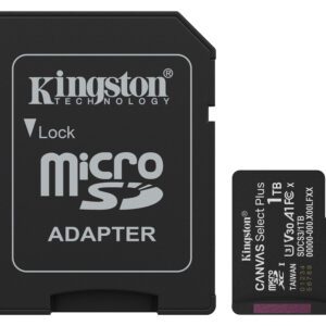 Kingston Technology 1 TB microSDXC Canvas Select Plus Gen3 150 MB/s A1-kort + adapter