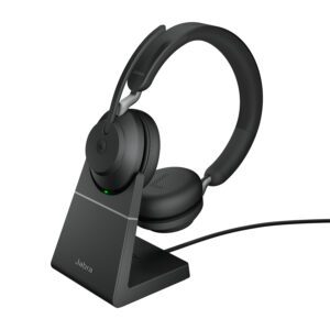 Jabra Evolve2 65 Headset Trådløs Kontor/Callcenter USB Type-A Bluetooth Opladningsstativ Sort