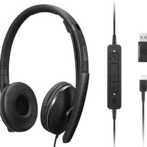 Lenovo 4XD1M39029 hovedtelefoner/headset Ledningsført USB Type-C Sort