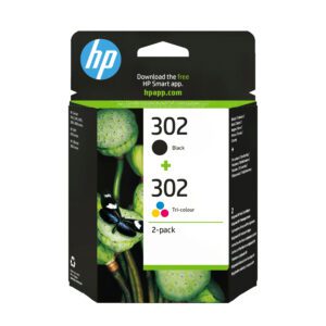 HP Originale 302-blækpatroner, sort/trefarvet, 2-pak