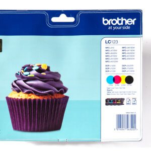 Brother LC-123VALBP blækpatron 4 stk Original Sort, Blå, Magenta, Gul