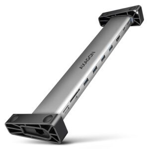 Axagon HMC-10HLS dockingstation Ledningsført USB 3.2 Gen 1 (3.1 Gen 1) Type-C Sort, Grå