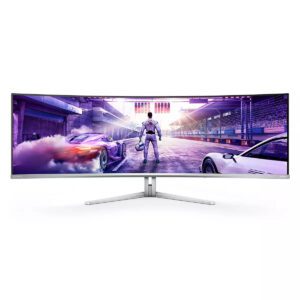 Philips Evnia 8000 49M2C8900/00 computerskærm 124,2 cm (48.9") 5120 x 1440 pixel Dual QHD QD-OLED Hvid