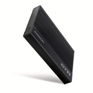 Axagon EE25-GTR USB-C 3.2 Gen 2 - SATA 6G 2.5" externes Festplattengehäuse geriffelt HDD/SSD kabinet Sort 2.5"