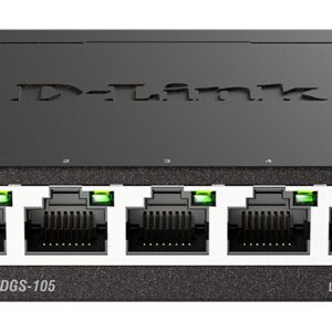 D-Link DGS-105 Ikke administreret L2 Gigabit Ethernet (10/100/1000) Sort