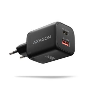 Axagon ACU-PQ100 oplader til mobil enhed Universel, SmartWatch, Tablet, Mobiltelefon, Netbook, Laptop, Strømbank, Smartphone Sort Vekselstrøm Hurtig opladning Indendørs