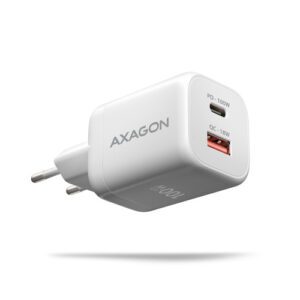 Axagon ACU-PQ100W oplader til mobil enhed Universel, Smartphone, Tablet, SmartWatch, Strømbank, Netbook, Laptop Hvid Vekselstrøm Hurtig opladning Indendørs