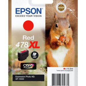Epson Squirrel 478XL egern Claria Photo HD enkeltpakke rødt blæk