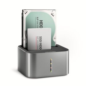 Axagon ADSA-DC drev dockingstation USB 3.2 Gen 1 (3.1 Gen 1) Type-A Grå