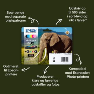 Epson Elephant 24XL elefant Claria Photo HD enkeltpakke lys magenta blæk