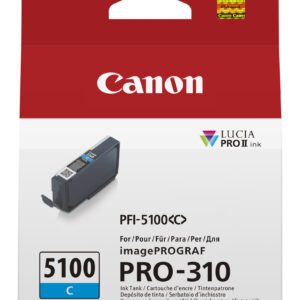 Canon PFI-5100 C blækpatron 1 stk Original Blå