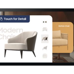 Samsung QM32C-T Digital fladpaneldisplay 81,3 cm (32") LCD Wi-Fi 400 cd/m² Fuld HD Sort Berøringsskærm Tizen 7.0 16/7